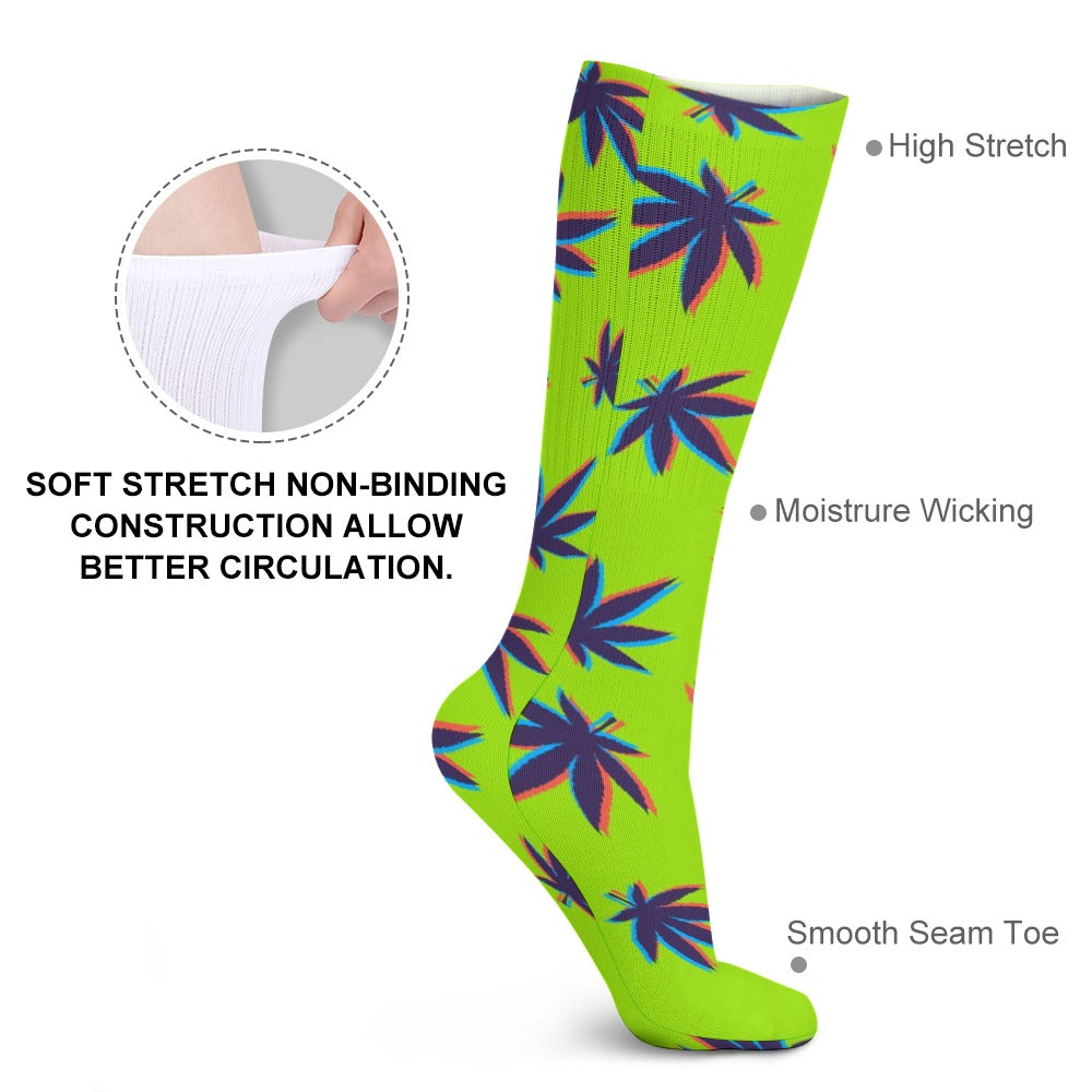 420 Weed Socks 5 Pack Sweat-Proof Odor-Resistant Breathable Large Socks