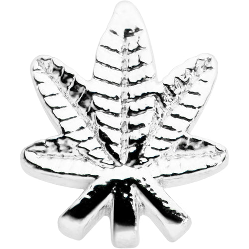 20G 1/4 Texture Pot Leaf L Shape Nose Ring