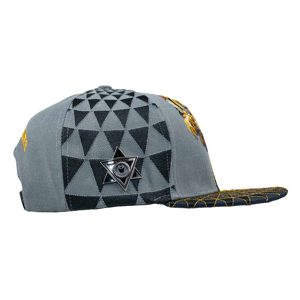 Android Jones Humming Dragon Grey Snapback Hat